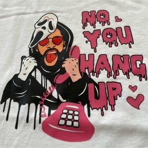 Bad Bunny | Scream Movie Scary Halloween Phone Call Men’s White Tee NWT
